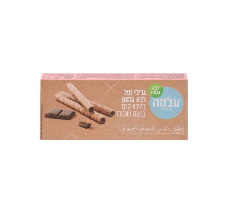 גלילי ופל במילוי שוקולד ללא גלוטן | עלמה