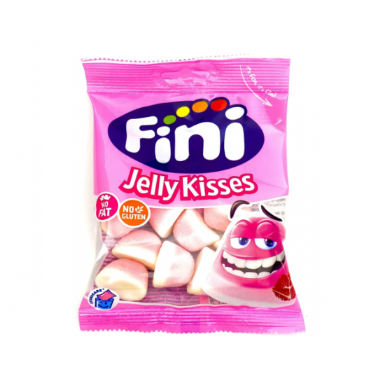 סוכריות ג'לי מסוכרות kisses בטעם תות שדה ללא גלוטן | Fini