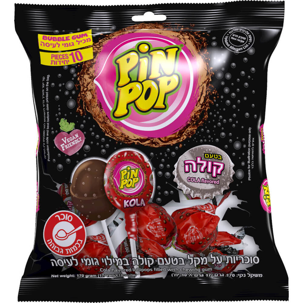 לקקנים פין פופ בטעם קולה 10 יח'
