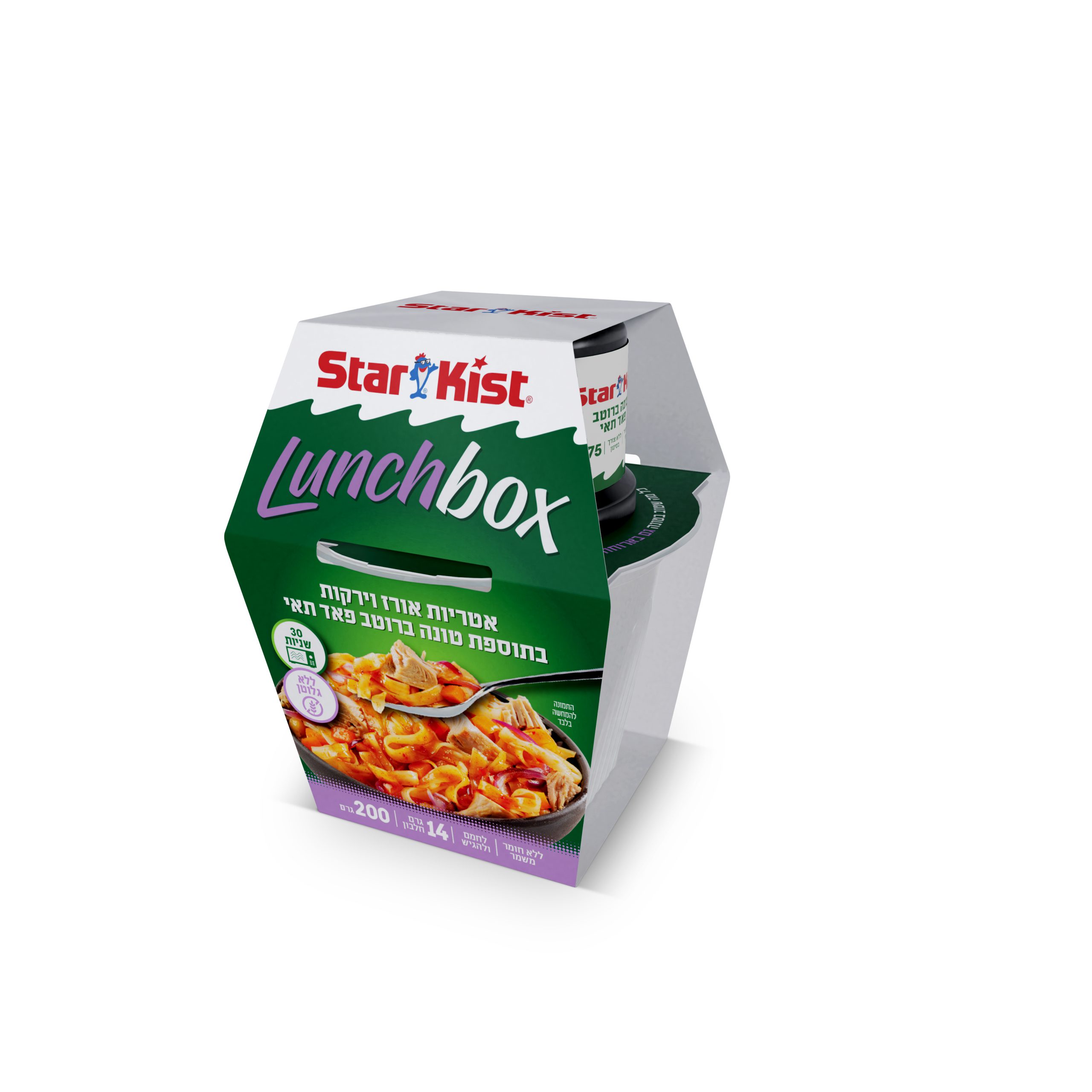 lunchbox אטריות אורז בתוספת טונה ברוטב פאד תאי ללא גלוטן כשל"פ | STARKIST