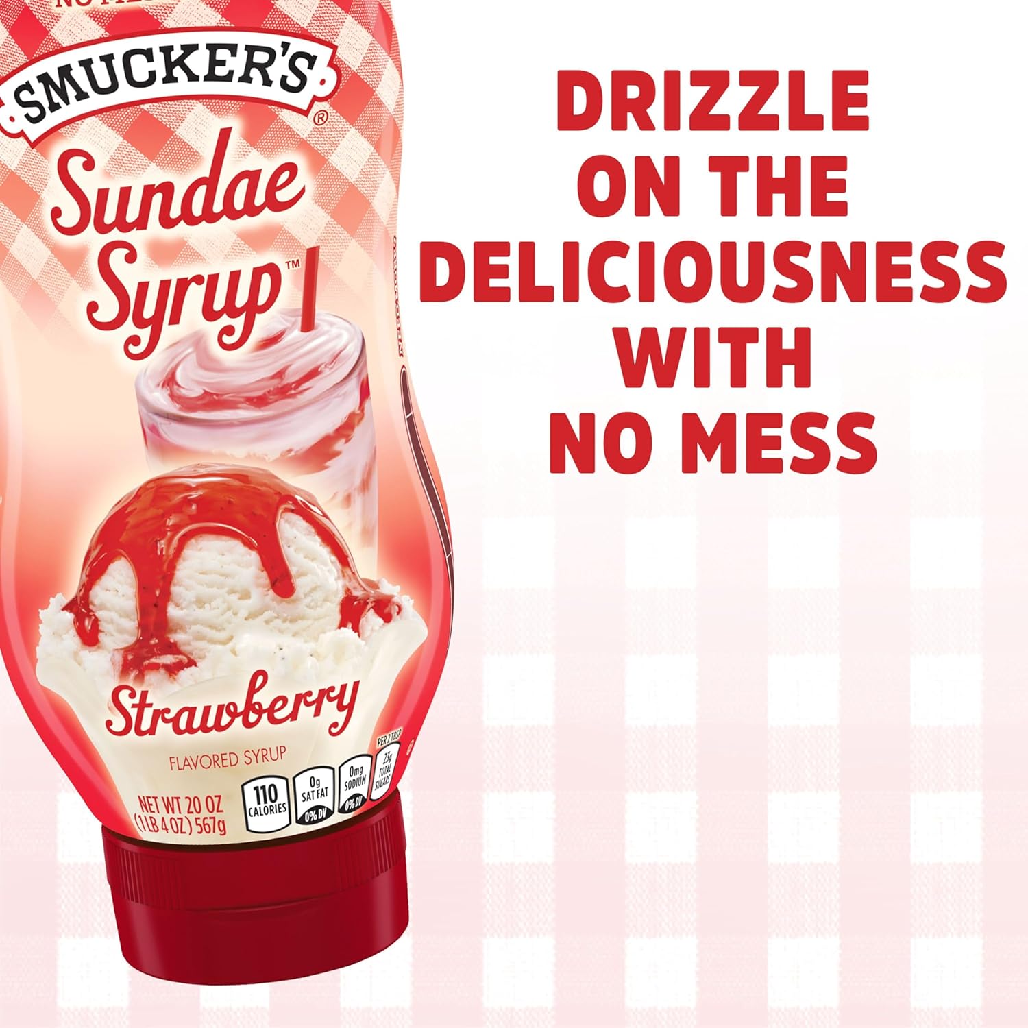 סירופ תות שדה לגלידה ללא גלוטן|smuckers