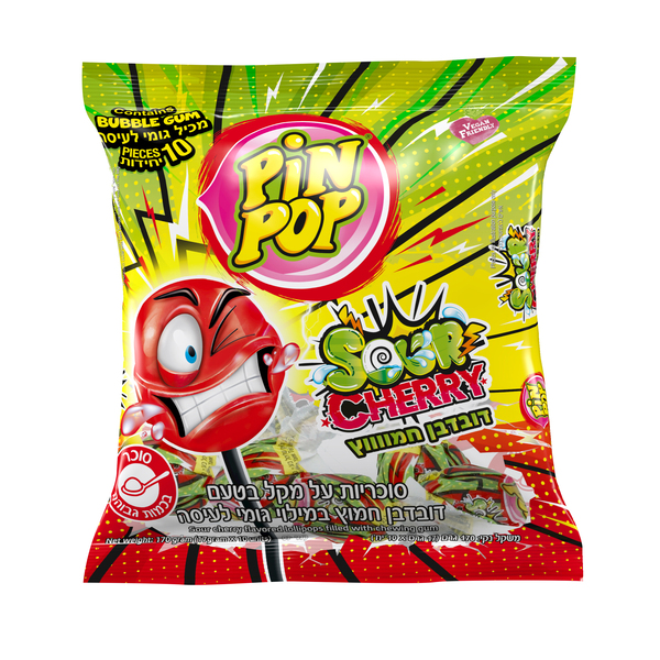 לקקנים פין פופ דובדבן חמוץ 10 יח'