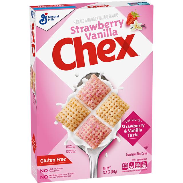 דגני בוקר בטעם תות וניל ללא גלוטן| Chex