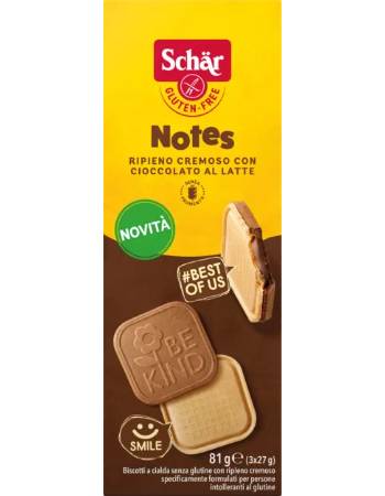 notes ביסקוויט וופל במילוי קרם שוקולד ללא גלוטן| Schar