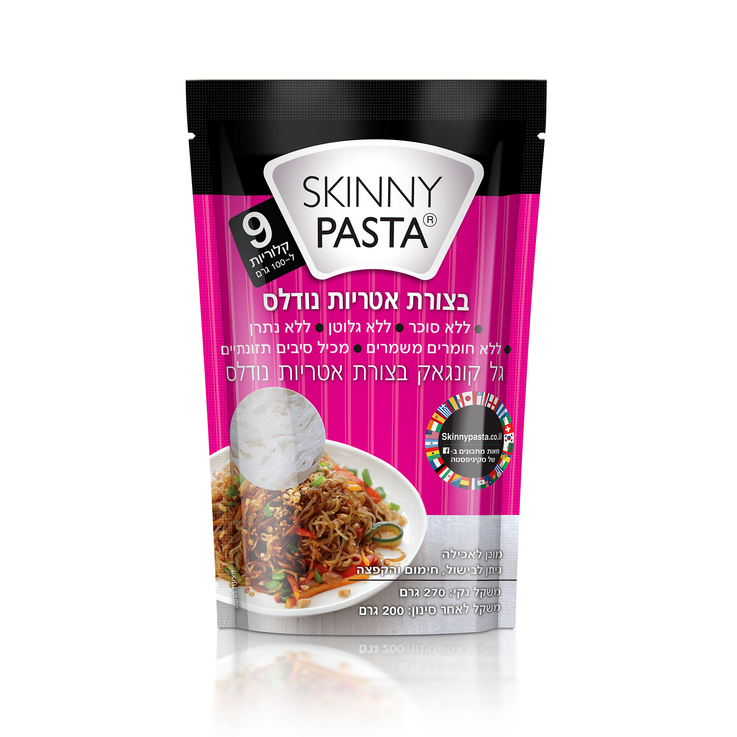 ג'ל  קונגאק נודלס ללא גלוטן(כשל"פ)|skinny pasta