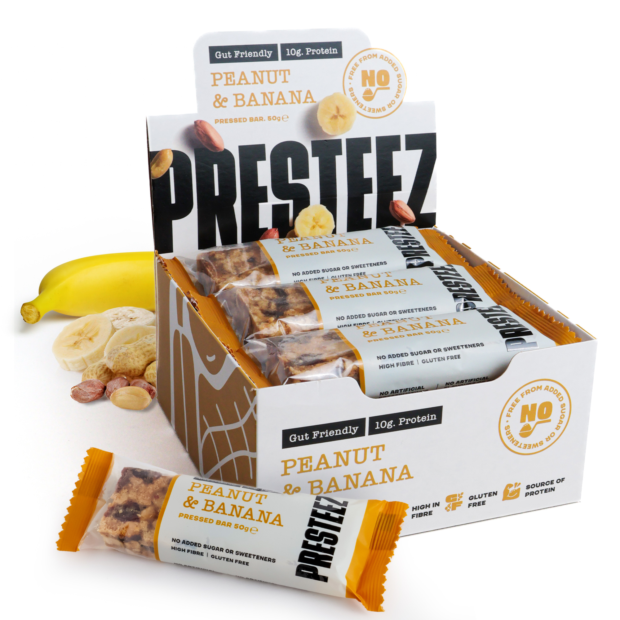 חטיף חלבון בוטנים בננה ללא גלוטן|PRESTEEZ